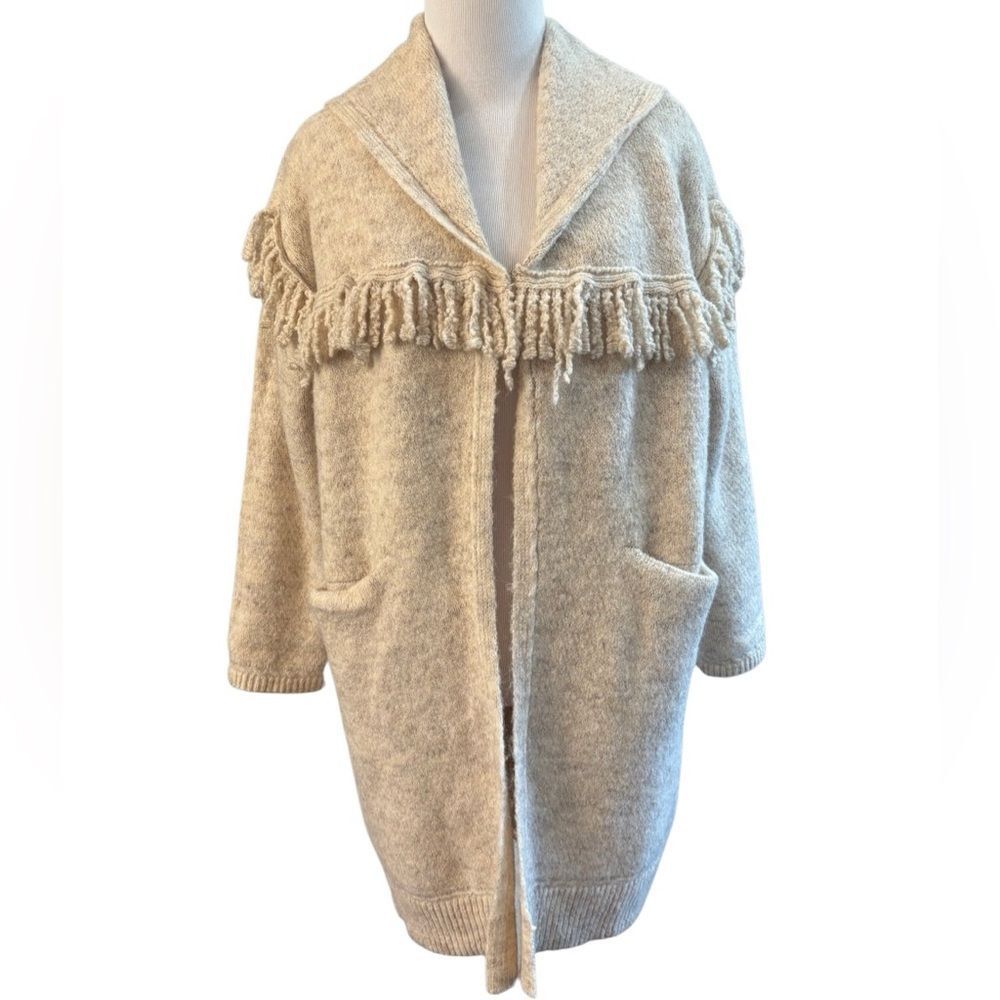 Wit & Wisdom NWOT Women’s Fringe Open Front Cardigan Sweater Coat